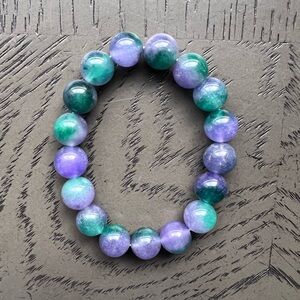 Colorful chalcedony bracelet 12mm 6.5’
